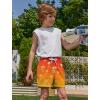 image:imageAPTRO 2 in 1 Boys Swim Trunks Quick Dry Kids Bathing Suits Zipper Pockets Board Shorts 516YG10 Palm Orange