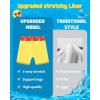 image:imageAPTRO 2 in 1 Boys Swim Trunks Quick Dry Kids Bathing Suits Zipper Pockets Board Shorts 516YG10 Palm Orange