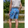 image:imageAPTRO 2 in 1 Boys Swim Trunks Quick Dry Kids Bathing Suits Zipper Pockets Board Shorts 516YG11 Ice Cream