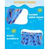 image:imageAPTRO 2 in 1 Boys Swim Trunks Quick Dry Kids Bathing Suits Zipper Pockets Board Shorts 516YG11 Ice Cream