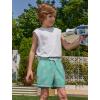 image:imageAPTRO 2 in 1 Boys Swim Trunks Quick Dry Kids Bathing Suits Zipper Pockets Board Shorts 516YG12 Flamingo