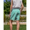 image:imageAPTRO 2 in 1 Boys Swim Trunks Quick Dry Kids Bathing Suits Zipper Pockets Board Shorts 516YG12 Flamingo
