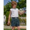 image:imageAPTRO 2 in 1 Boys Swim Trunks Quick Dry Kids Bathing Suits Zipper Pockets Board Shorts 516YG13 Coconut Tree