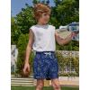 image:imageAPTRO 2 in 1 Boys Swim Trunks Quick Dry Kids Bathing Suits Zipper Pockets Board Shorts 516YG14 Green Game