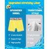 image:imageAPTRO 2 in 1 Boys Swim Trunks Quick Dry Kids Bathing Suits Zipper Pockets Board Shorts 516YG15 Dinosaur 02