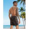 image:imageAPTRO Mens Swim Trunks 5 with Compression Liner Mens Board Shorts Quick Dry Bathing Suit with Zipper PocketsBlack Orange
