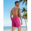 image:imageAPTRO Mens Swim Trunks 5 with Compression Liner Mens Board Shorts Quick Dry Bathing Suit with Zipper PocketsRose Pink