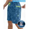 image:imageAPTRO Mens Swim Trunks 9 Inch Quick Dry Board Shorts with 4 Pockets No Liner Bathing Suit Swimwear Beach ShortGeometric Dark Blue