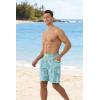image:imageAPTRO Mens Swim Trunks 9 Inch Quick Dry Board Shorts with 4 Pockets No Liner Bathing Suit Swimwear Beach ShortGeometric Light Blue