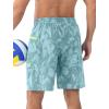 image:imageAPTRO Mens Swim Trunks 9 Inch Quick Dry Board Shorts with 4 Pockets No Liner Bathing Suit Swimwear Beach ShortGeometric Light Blue