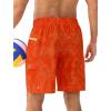 image:imageAPTRO Mens Swim Trunks 9 Inch Quick Dry Board Shorts with 4 Pockets No Liner Bathing Suit Swimwear Beach ShortGeometric Orange