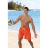 image:imageAPTRO Mens Swim Trunks 9 Inch Quick Dry Board Shorts with 4 Pockets No Liner Bathing Suit Swimwear Beach ShortGeometric Orange