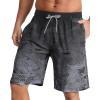 image:imageAPTRO Mens Swim Trunks 9 Quick Dry Bathing Suit Big amp Tall Beach Swimsuits15 Gradientgrey