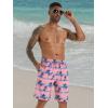image:imageAPTRO Mens Swim Trunks 9 Quick Dry Bathing Suit Big amp Tall Beach Swimsuits19 Palms01pink