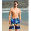 image:imageAPTRO Mens Swim Trunks 9 Quick Dry Bathing Suit Big amp Tall Beach SwimsuitsH09 Palm Blue