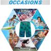 image:imageAPTRO Mens Swim Trunks 9 Quick Dry Bathing Suit Big amp Tall Beach SwimsuitsN3 Blue Palm