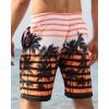 image:imageAPTRO Mens Swim Trunks 9 Quick Dry Bathing Suit Big amp Tall Beach SwimsuitsOrange Palm Stripes