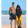 image:imageAPTRO Mens Swim Trunks with Compression Liner 5 Inch Bathing Suit Beach SwimsuitsM067 Leaf Zip Pockets