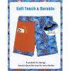 image:imageAPTRO Mens Swim Trunks with Compression Liner 5 Inch Bathing Suit Beach SwimsuitsM074 Fish Blue Zip Pockets