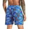 image:imageAPTRO Mens Swim Trunks with Compression Liner 5 Inch Bathing Suit Beach SwimsuitsM074 Fish Blue Zip Pockets