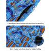 image:imageAPTRO Mens Swim Trunks with Compression Liner 5 Inch Bathing Suit Beach SwimsuitsM074 Fish Blue Zip Pockets