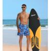 image:imageAPTRO Mens Swim Trunks with Compression Liner 5 Inch Bathing Suit Beach SwimsuitsM074 Fish Blue Zip Pockets