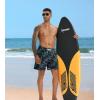 image:imageAPTRO Mens Swim Trunks with Compression Liner 5 Inch Bathing Suit Beach SwimsuitsM075 Fish Black Zip Pockets