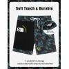 image:imageAPTRO Mens Swim Trunks with Compression Liner 5 Inch Bathing Suit Beach SwimsuitsM075 Fish Black Zip Pockets