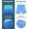 image:imageAPTRO Mens Swim Trunks with Compression Liner 5 Inch Bathing Suit Beach SwimsuitsM076 Gradient Blue Zip Pockets