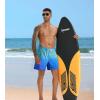 image:imageAPTRO Mens Swim Trunks with Compression Liner 5 Inch Bathing Suit Beach SwimsuitsM076 Gradient Blue Zip Pockets