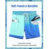 image:imageAPTRO Mens Swim Trunks with Compression Liner 5 Inch Bathing Suit Beach SwimsuitsM076 Gradient Blue Zip Pockets