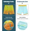 image:imageAPTRO Mens Swim Trunks with Compression Liner 5 Inch Bathing Suit Beach SwimsuitsM077 Gradient Orange Zip Pockets