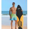 image:imageAPTRO Mens Swim Trunks with Compression Liner 5 Inch Bathing Suit Beach SwimsuitsM078 Gradient Blue Zip Pockets