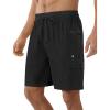 image:imageAPTRO Mens Swim Trunks 9 Inch Quick Dry Board Shorts with 4 Pockets No Liner Bathing Suit Swimwear Beach ShortBlack
