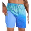 M076 Gradient Blue -Zip Pockets