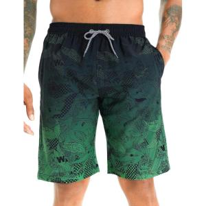 image:imageAPTRO Mens Swim Trunks 9 Quick Dry Bathing Suit Big amp Tall Beach Swimsuits16 Gradientgreen