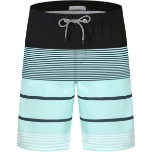 image:imageAPTRO Mens Swim Trunks 9 Quick Dry Bathing Suit Big amp Tall Beach Swimsuits1703 Stripes Cream