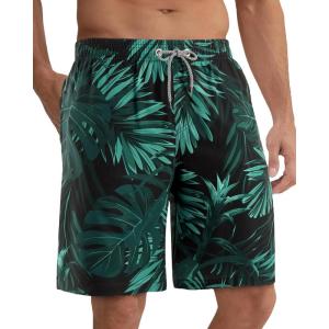 image:imageAPTRO Mens Swim Trunks 9 Quick Dry Bathing Suit Big amp Tall Beach SwimsuitsH015 Palm Green