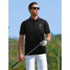 image:imageAPTRO Golf Shirts for Men Moisture Wicking Hawaiian Polo Shirts Dry Fit with Print and Short SleeveS01 Black