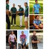 image:imageAPTRO Golf Shirts for Men Moisture Wicking Hawaiian Polo Shirts Dry Fit with Print and Short SleeveS02 Navy Blue