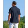 image:imageAPTRO Golf Shirts for Men Moisture Wicking Hawaiian Polo Shirts Dry Fit with Print and Short SleeveS02 Navy Blue
