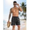 image:imageAPTRO Mens Swim Trunks 5 Inch with Compression Liner Board Shorts Quick Dry Bathing Suit Zipper PocketsBlack