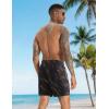 image:imageAPTRO Mens Swim Trunks 5 Inch with Compression Liner Board Shorts Quick Dry Bathing Suit Zipper PocketsBlack Orange