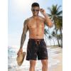 image:imageAPTRO Mens Swim Trunks 5 Inch with Compression Liner Board Shorts Quick Dry Bathing Suit Zipper PocketsBlack Orange