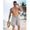 image:imageAPTRO Mens Swim Trunks 5 Inch with Compression Liner Board Shorts Quick Dry Bathing Suit Zipper PocketsGrey