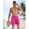 image:imageAPTRO Mens Swim Trunks 5 Inch with Compression Liner Board Shorts Quick Dry Bathing Suit Zipper PocketsRose Pink