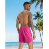 image:imageAPTRO Mens Swim Trunks 5 Inch with Compression Liner Board Shorts Quick Dry Bathing Suit Zipper PocketsRose Pink