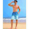 image:imageAPTRO Mens Swim Trunks 9 inch Bathing Suit Board Shorts with Zipper Pockets Swimming Swimsuit Beach Shorts Big and TallLr Blue Palm Tree