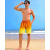 image:imageAPTRO Mens Swim Trunks 9 inch Bathing Suit Board Shorts with Zipper Pockets Swimming Swimsuit Beach Shorts Big and TallLr Orange Palm Tree