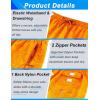image:imageAPTRO Mens Swim Trunks 9 inch Bathing Suit Board Shorts with Zipper Pockets Swimming Swimsuit Beach Shorts Big and TallLr Orange Palm Tree